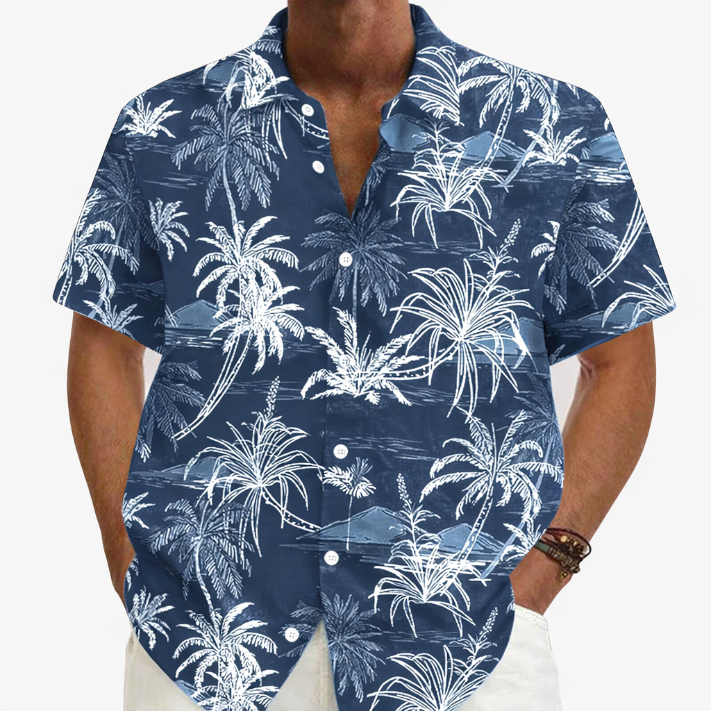 Hawaii-Leinen-Strandhemd für Männer - Laren