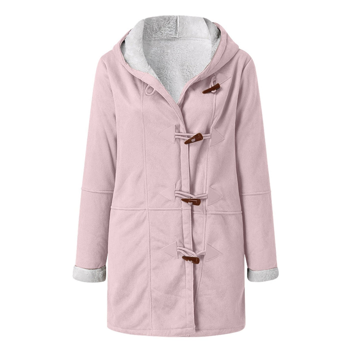 Warmer Damen Winterparka mit Kapuze | Langer Plüschmantel