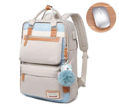 Mochila impermeável elegante com um compartimento de laptop de 15,6 polegadas