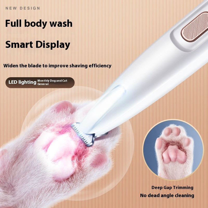 Cortador à prova d'água para cães e gatos com luz LED e lâmina de aço inoxidável largo