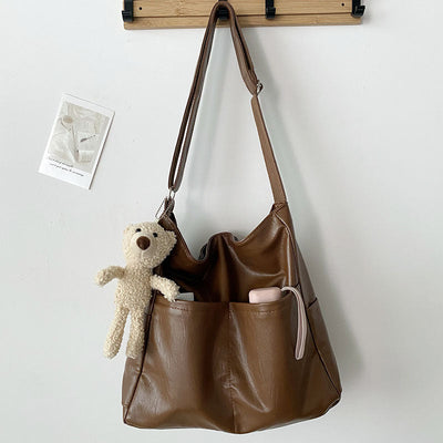 Stephanie - Bolsa de grande capacidade fabricada em couro vegano suave e estruturado