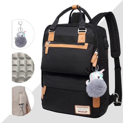 Mochila impermeável elegante com um compartimento de laptop de 15,6 polegadas