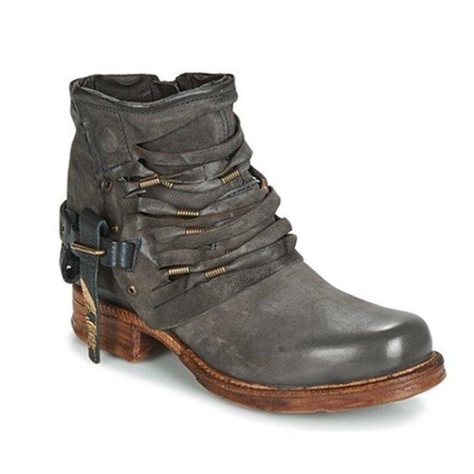 Botines retro de piel para mujer | Tendance