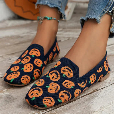 Claudia - sapatos planos não -deslizantes confortáveis ​​para mulheres com apoio ao pé do pé