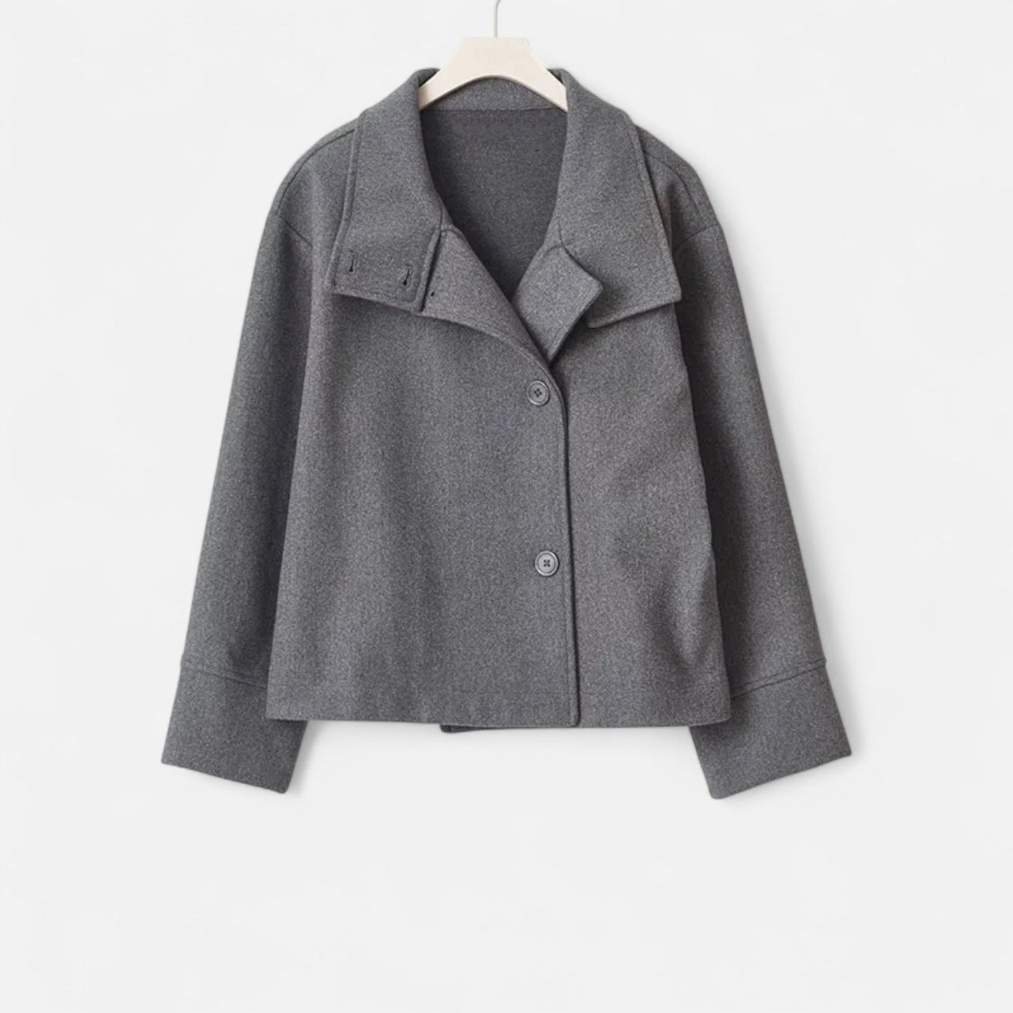 Damen Kurzmantel Hoher Kragen Chic