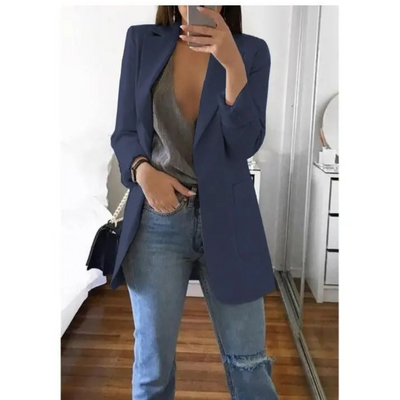 Blazer largo de mujer en caqui MODA
