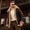 Men’s Shearling Aviator Jacket | Warm Faux Leather Pilot Coat