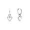 Boucles d'oreilles cœur de quartz blanc (argent)