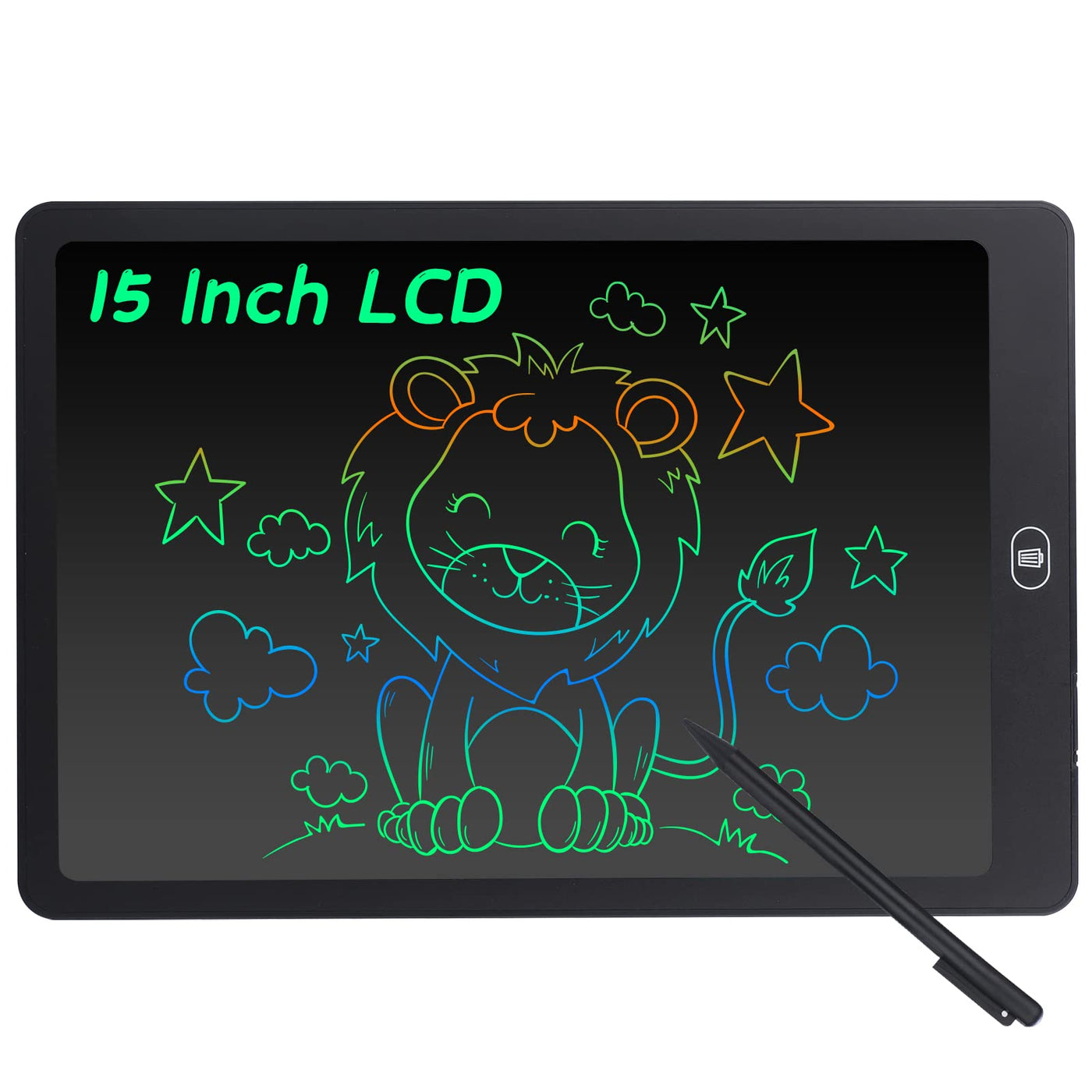 Placa de redação de LCD de 15 polegadas - quadro de desenho eletrônico para crianças e adultos