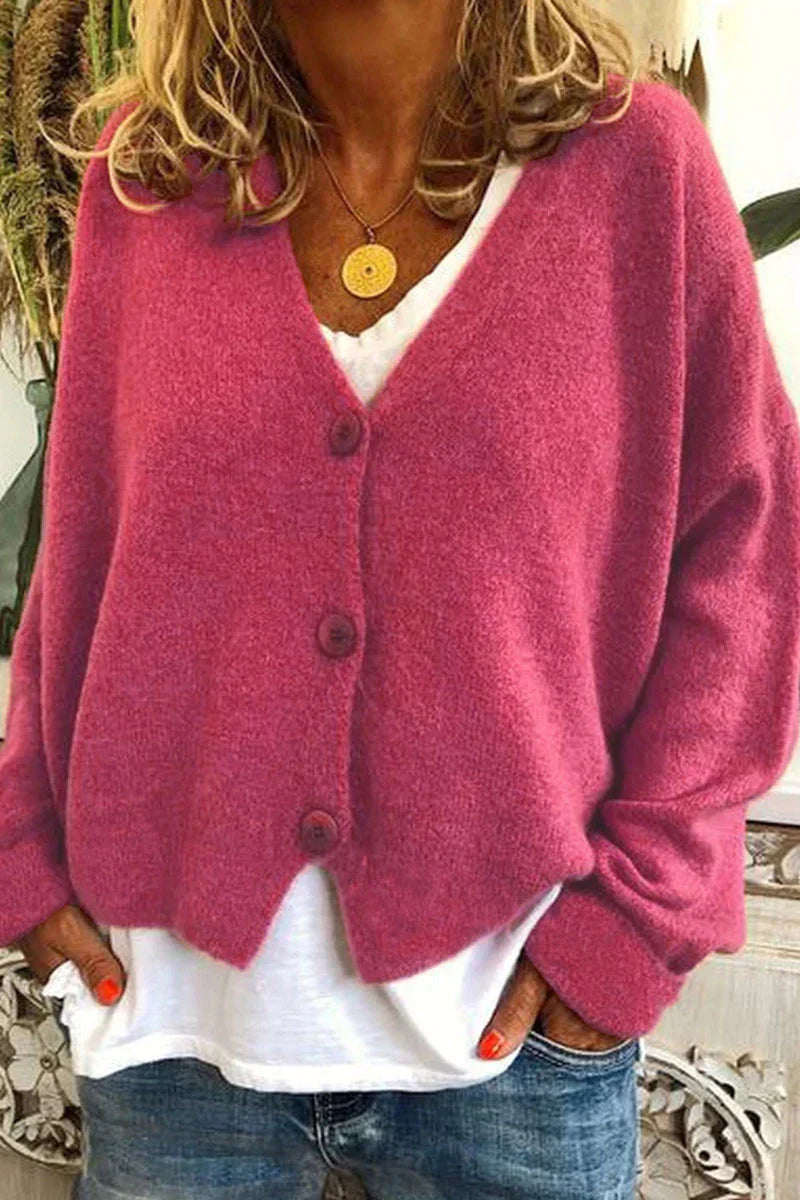 Chaqueta de punto Gezellige Patchwork Gebreide para mujer