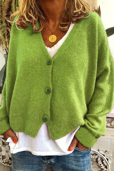 Chaqueta de punto Gezellige Patchwork Gebreide para mujer