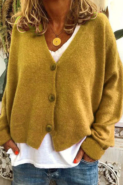 Chaqueta de punto Gezellige Patchwork Gebreide para mujer