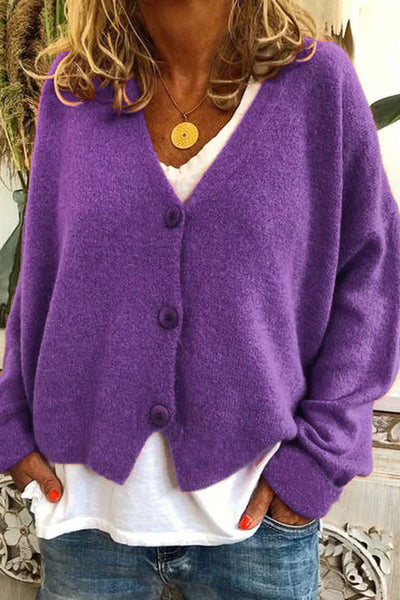 Chaqueta de punto Gezellige Patchwork Gebreide para mujer