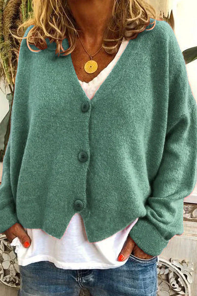 Chaqueta de punto Gezellige Patchwork Gebreide para mujer