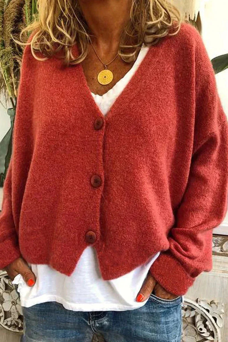 Chaqueta de punto Gezellige Patchwork Gebreide para mujer