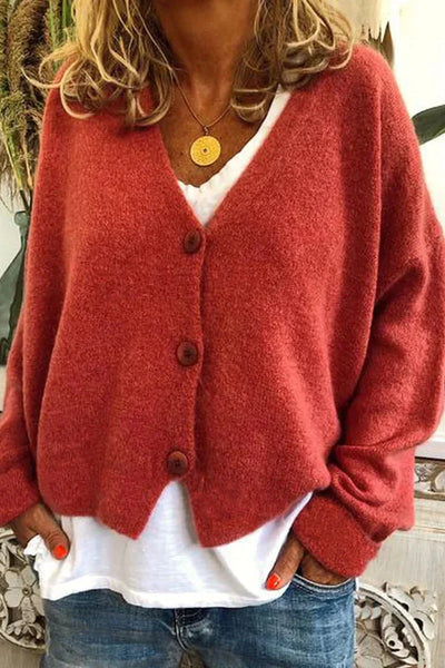 Chaqueta de punto Gezellige Patchwork Gebreide para mujer