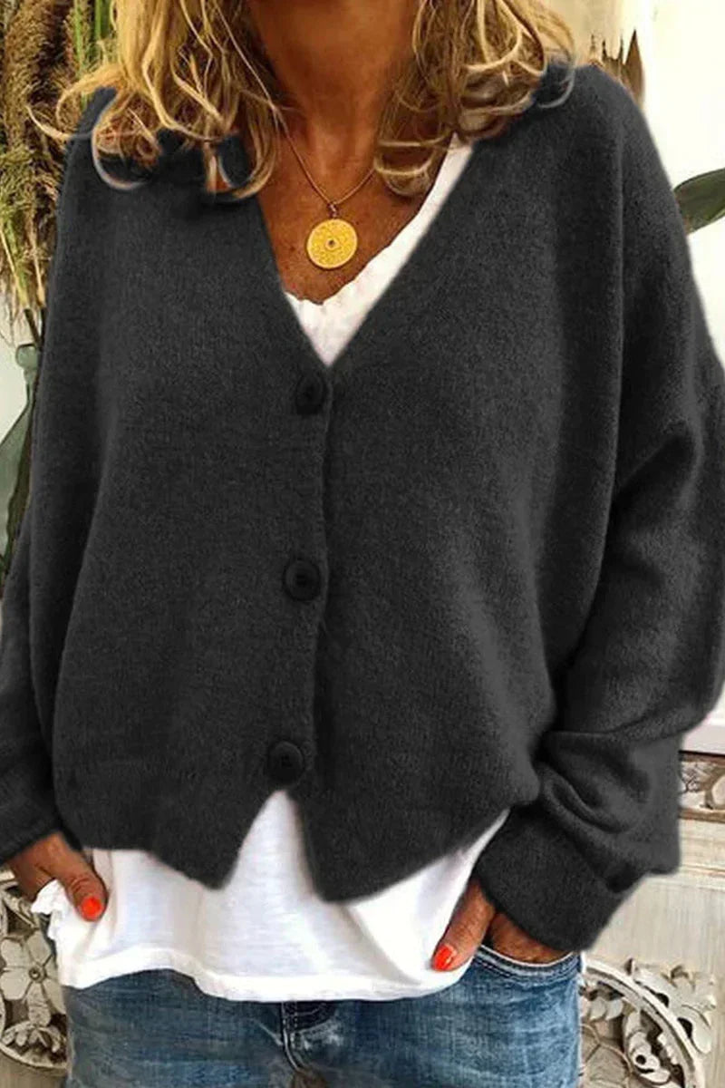 Chaqueta de punto Gezellige Patchwork Gebreide para mujer