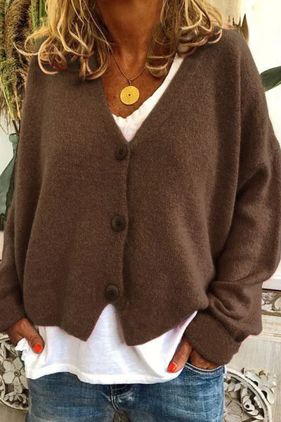 Chaqueta de punto Gezellige Patchwork Gebreide para mujer