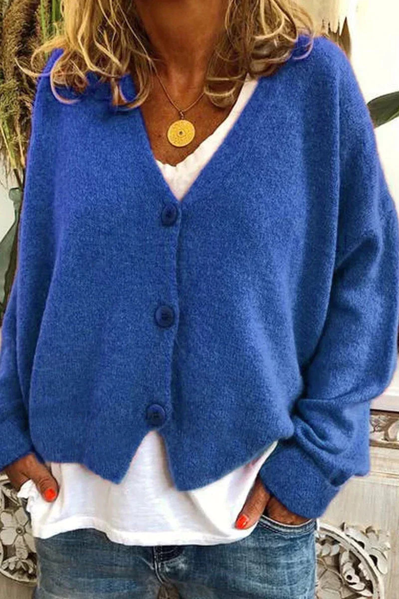 Chaqueta de punto Gezellige Patchwork Gebreide para mujer