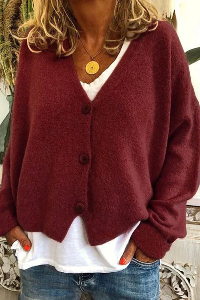 Chaqueta de punto Gezellige Patchwork Gebreide para mujer