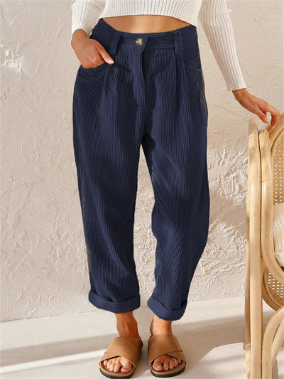 Pantalones casual de talle alto para mujer