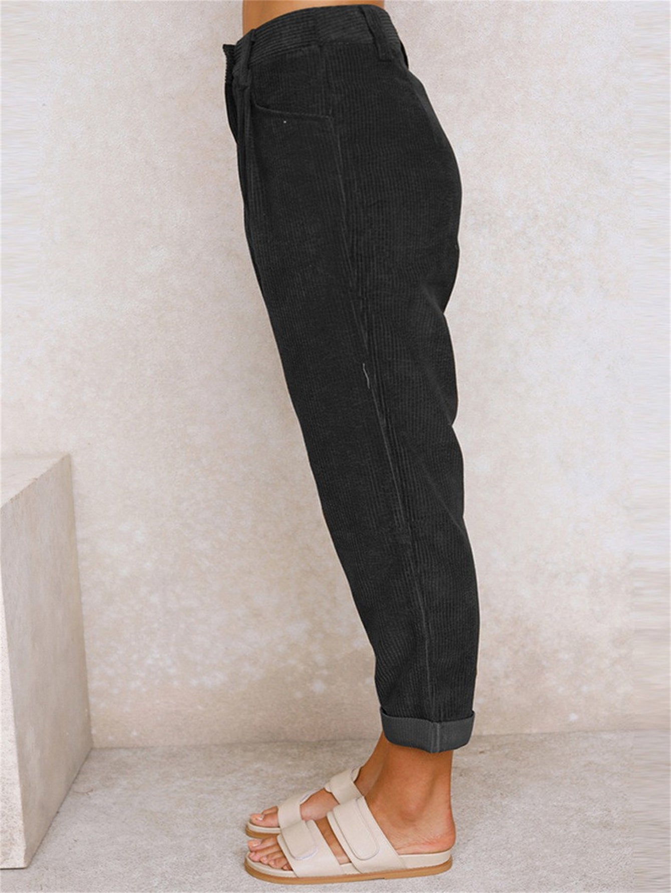Pantalones casual de talle alto para mujer