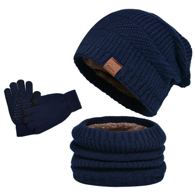 Jogo de 3 peças de pelúcia de inverno para homem
