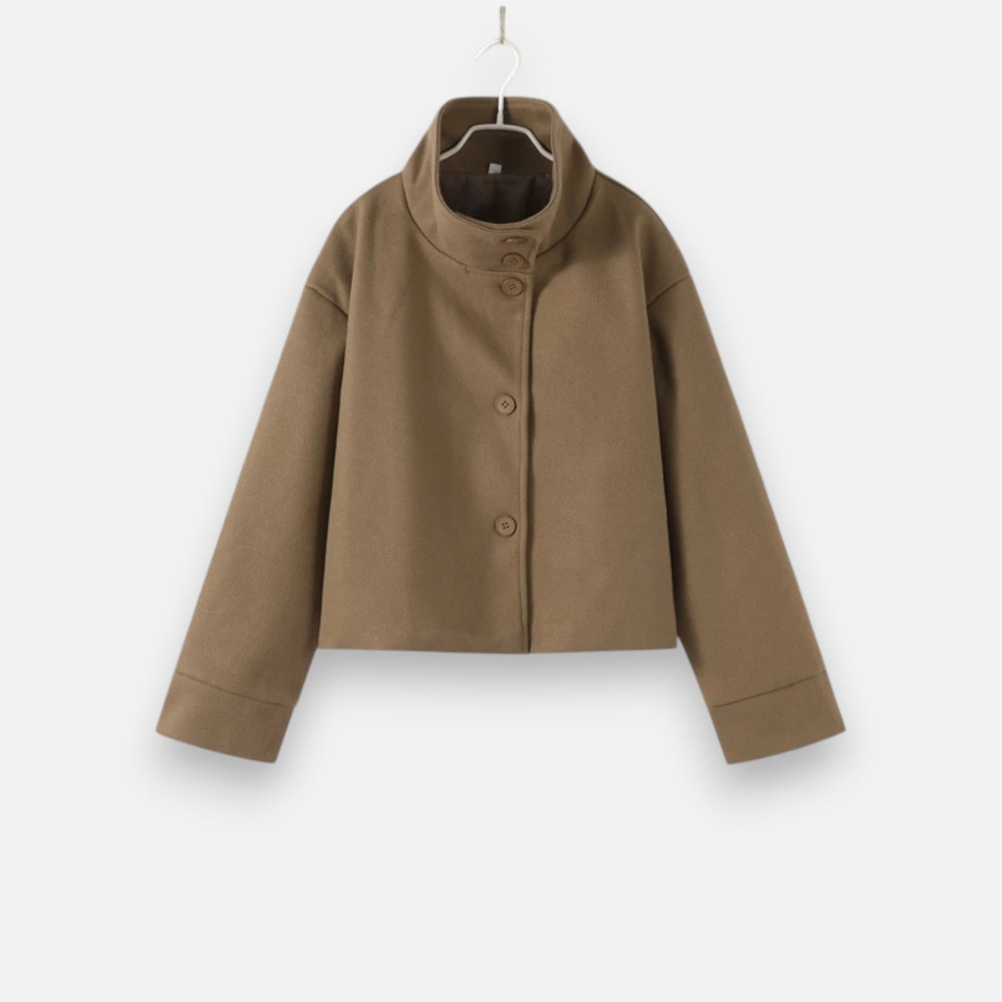 Damen Kurzmantel Hoher Kragen Chic