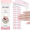 Set of nail gel stickers with UV lamp