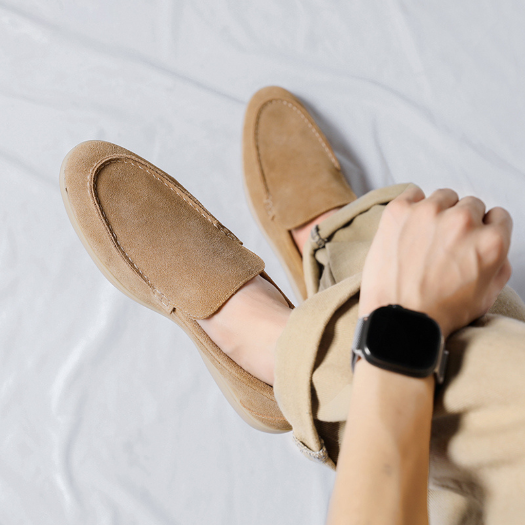 Mocassins exclusivos de camurça para o estilo de Milano