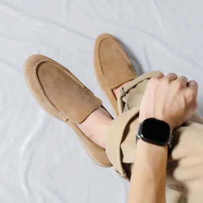 Mocassins exclusivos de camurça para o estilo de Milano