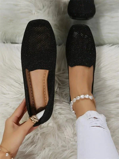 Claudia - sapatos planos não -deslizantes confortáveis ​​para mulheres com apoio ao pé do pé