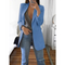 Blazer largo de mujer en caqui MODA