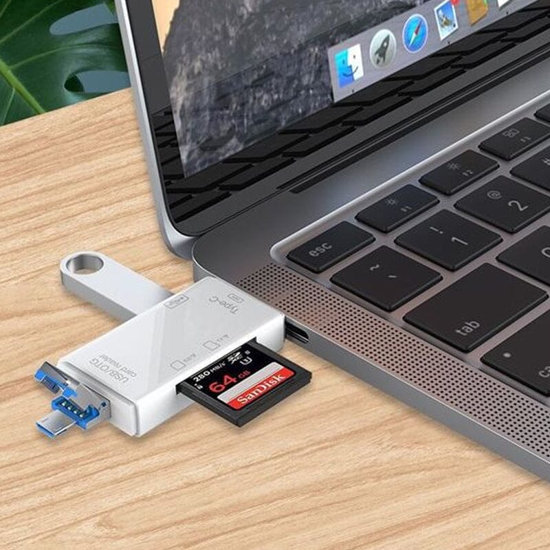 Snapbit | Leitor de cartões multifuncionais - transferência rápida de dados para telefones celulares e laptops