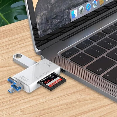 Snapbit | Leitor de cartões multifuncionais - transferência rápida de dados para telefones celulares e laptops
