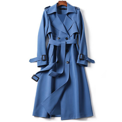 Elegante Gabardine Long com cinto - essencial no outono e na mola