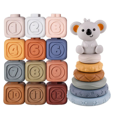 Sensorystack | Brinquedo empilhável respeitoso de dentes