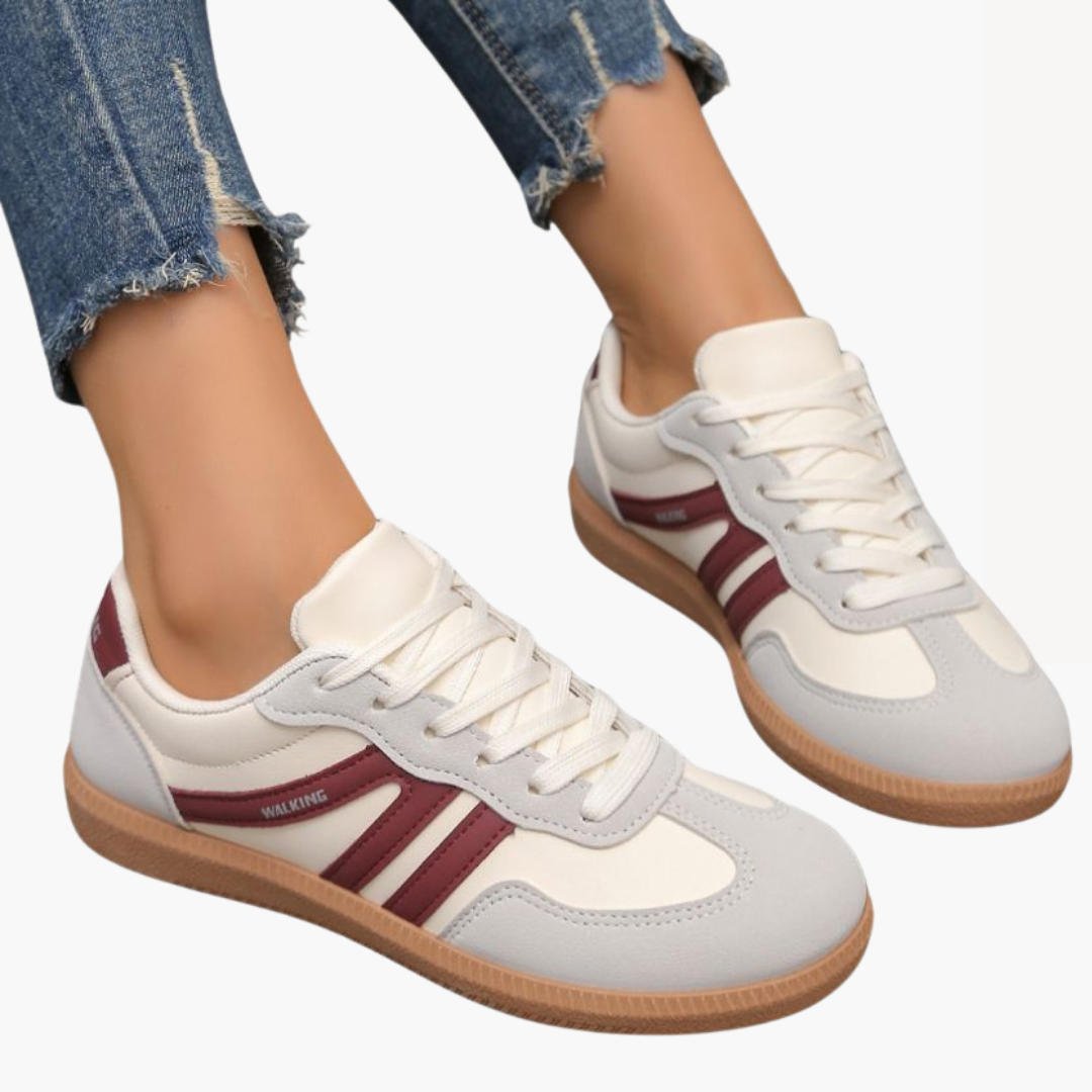 Zapatillas retro ortopédicas de mujer con cordones