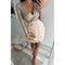 Elia vestido com retalhos e base