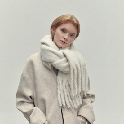 Écharpe femme avec pompon
