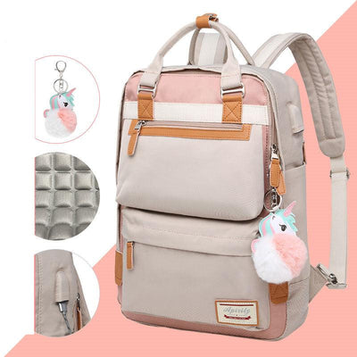 Mochila impermeável elegante com um compartimento de laptop de 15,6 polegadas