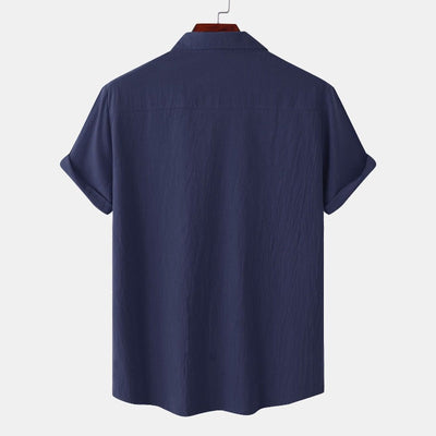Camisas de linho de mangá curtas camisas masculinas