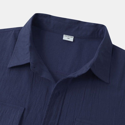 Camisas de linho de mangá curtas camisas masculinas