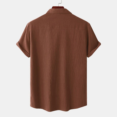 Camisas de linho de mangá curtas camisas masculinas