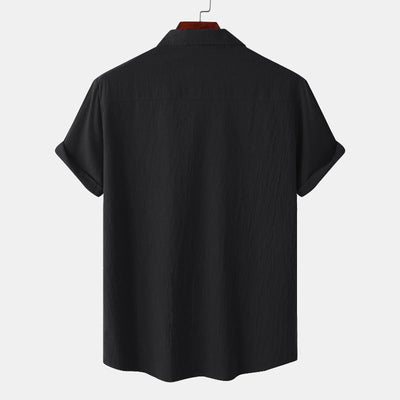 Camisas de linho de mangá curtas camisas masculinas