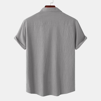 Camisas de linho de mangá curtas camisas masculinas