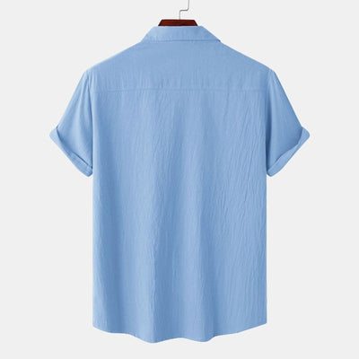 Camisas de linho de mangá curtas camisas masculinas