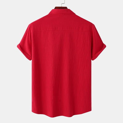 Camisas de linho de mangá curtas camisas masculinas