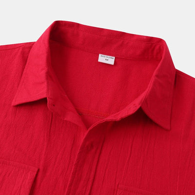 Camisas de linho de mangá curtas camisas masculinas