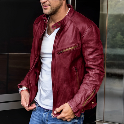 Jaqueta com zíper masculino